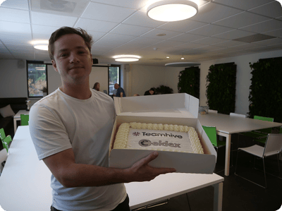 Teamhive taart bij Celdex
